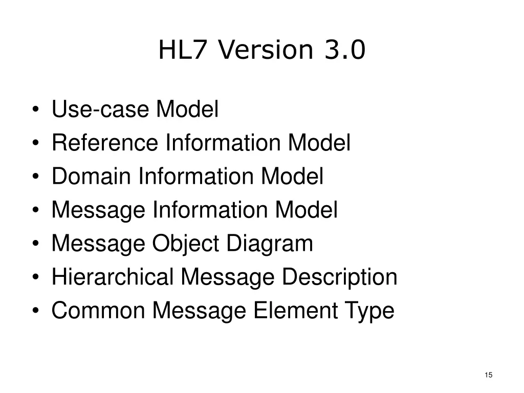 hl7 version 3 0