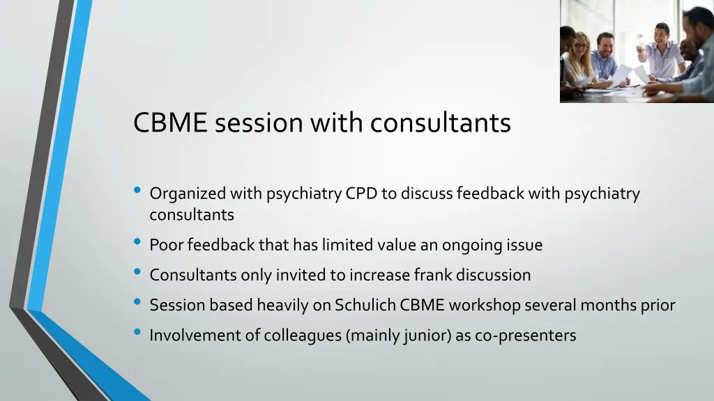 cbme session with consultants