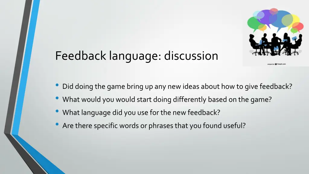 feedback language discussion