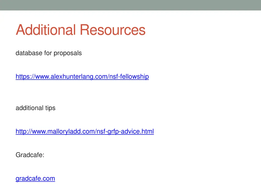 additional resources
