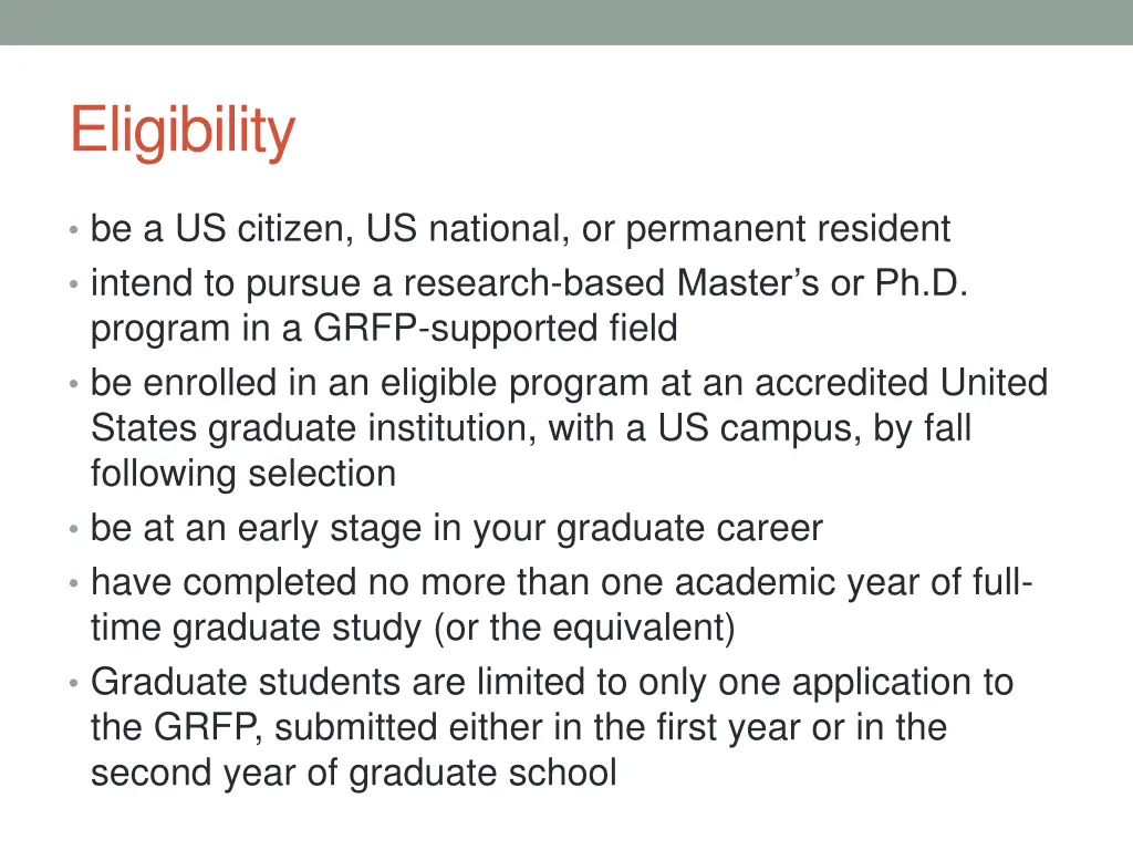 eligibility