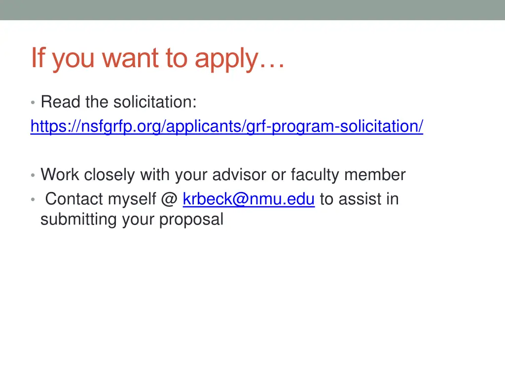 if you want to apply