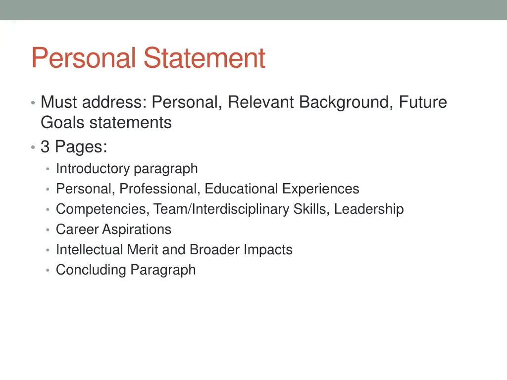 personal statement