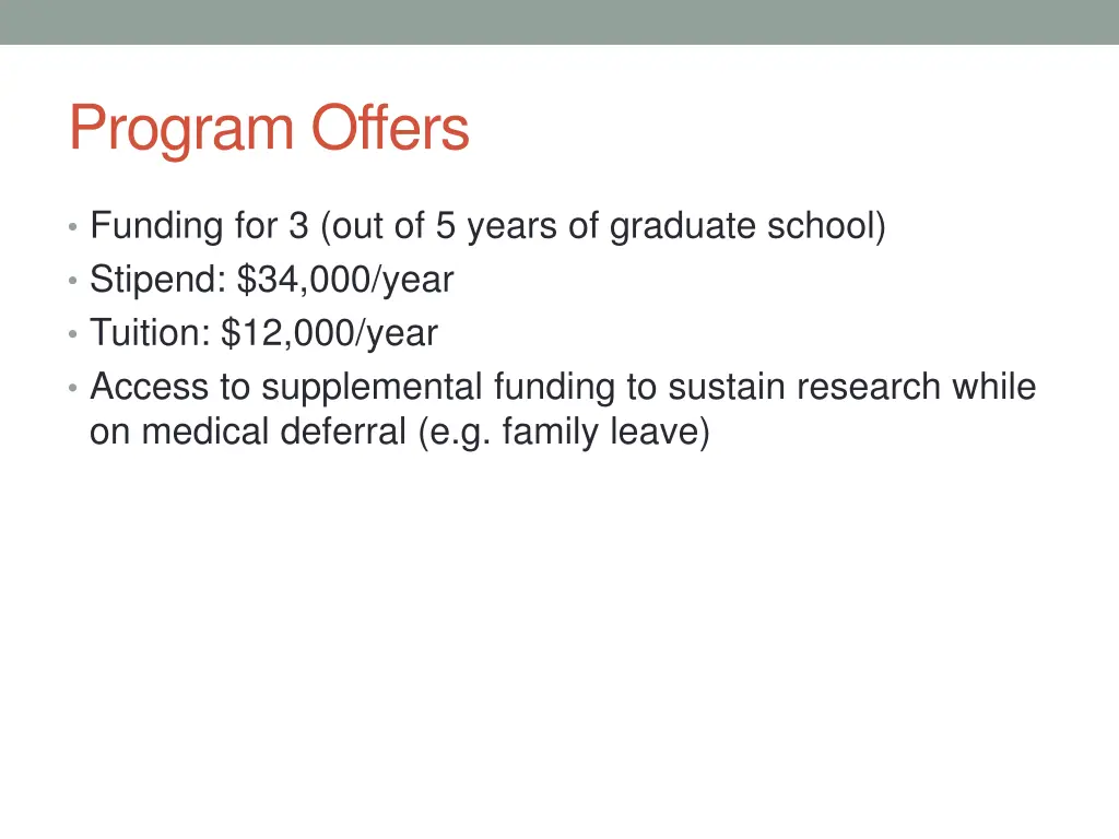 program offers
