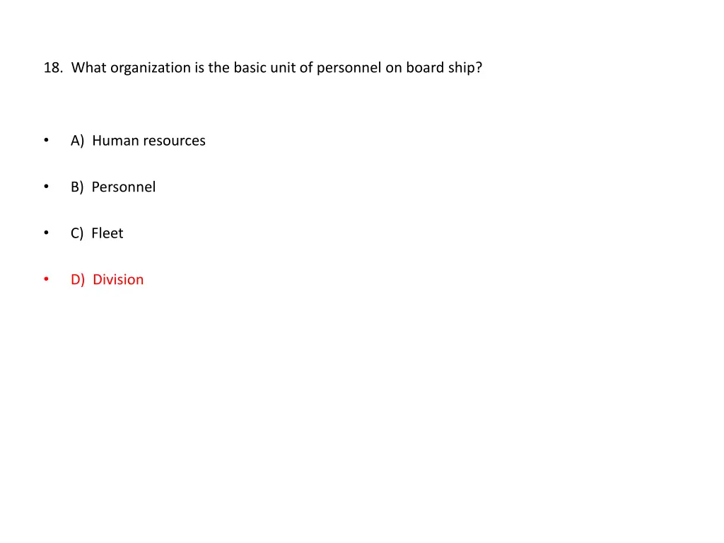18 what organization is the basic unit