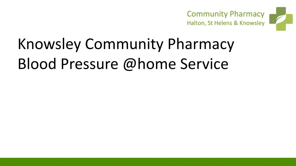 knowsley community pharmacy blood pressure @home