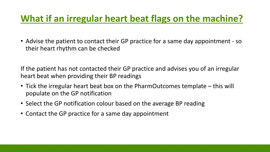 what if an irregular heart beat flags