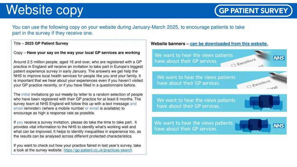 website copy
