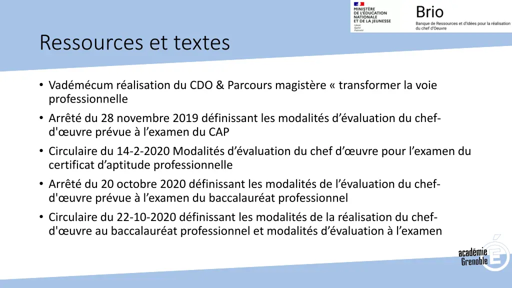 ressources et textes