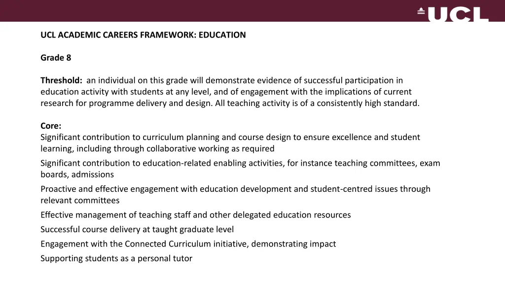 ucl academic careers framework education 1