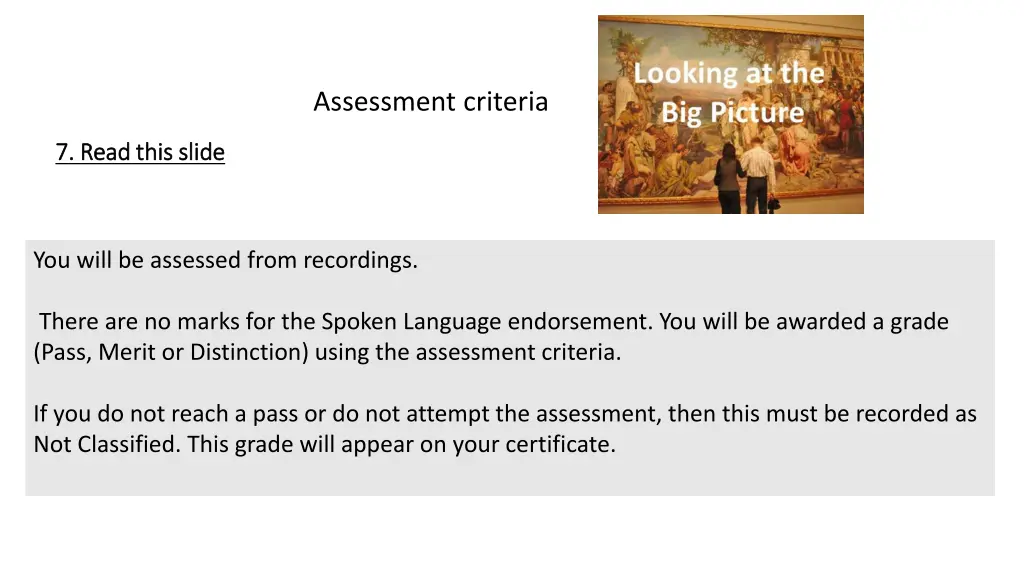 assessment criteria