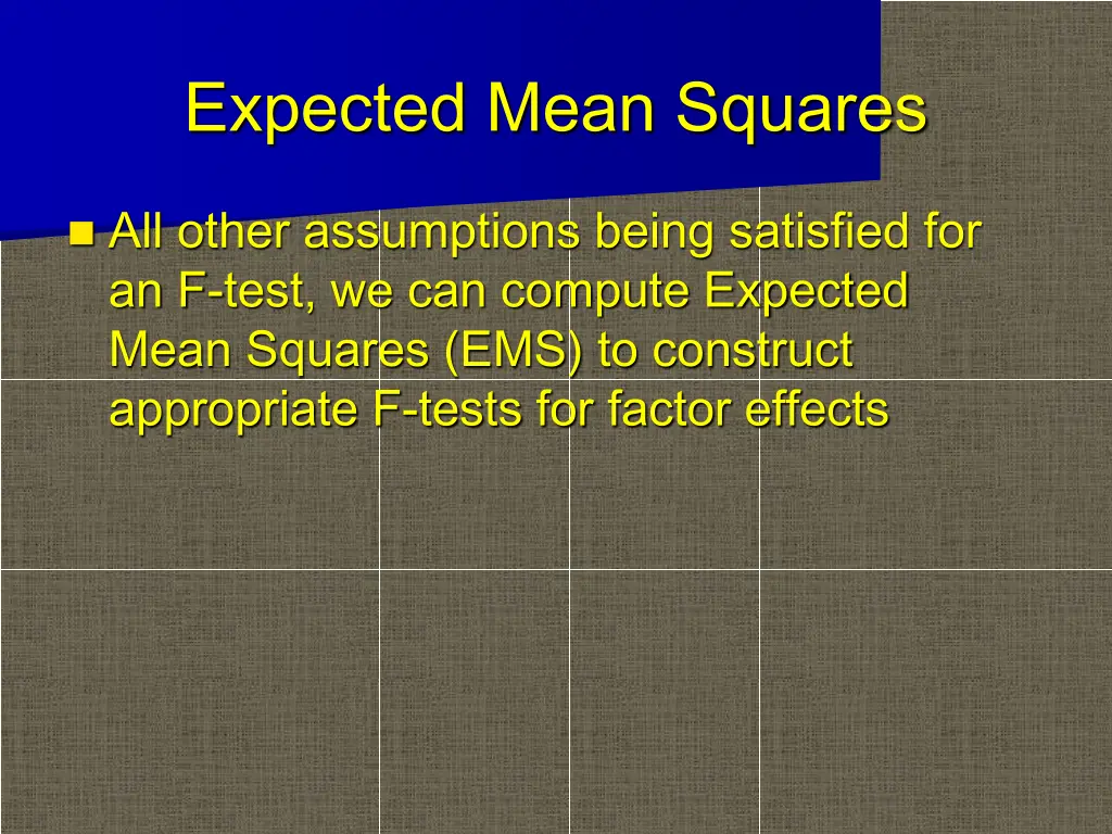 expected mean squares