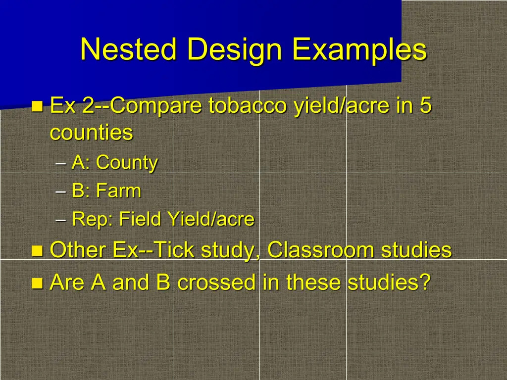 nested design examples