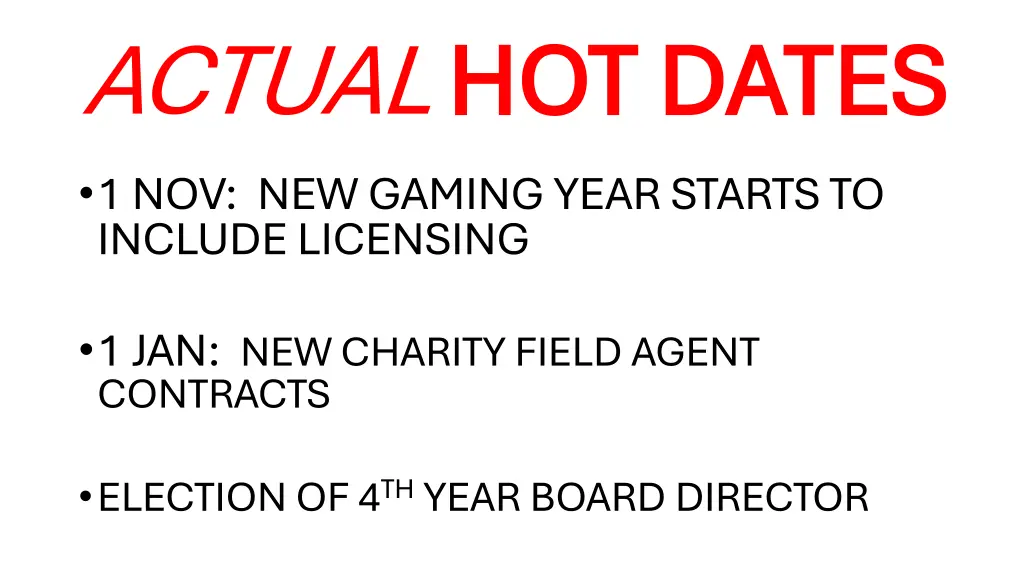 actual hot dates hot dates 1 nov new gaming year
