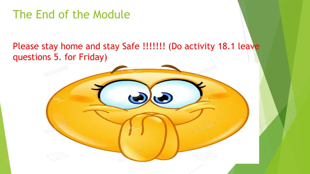 the end of the module