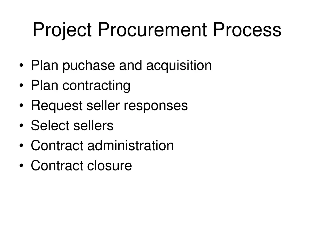 project procurement process