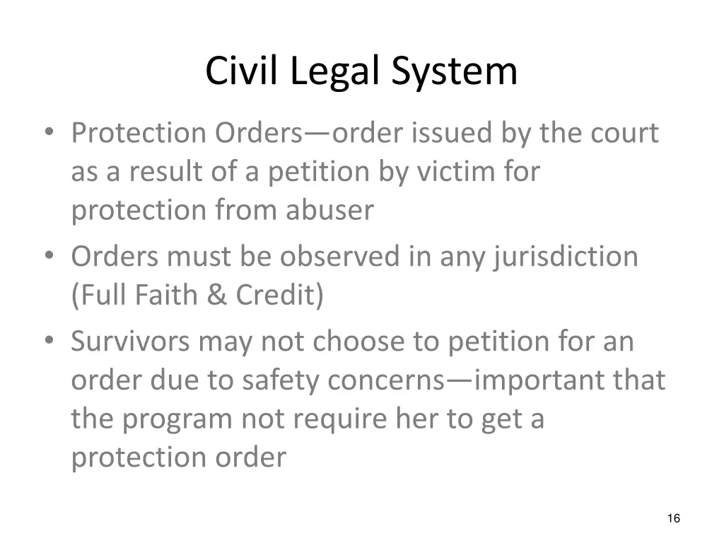 civil legal system