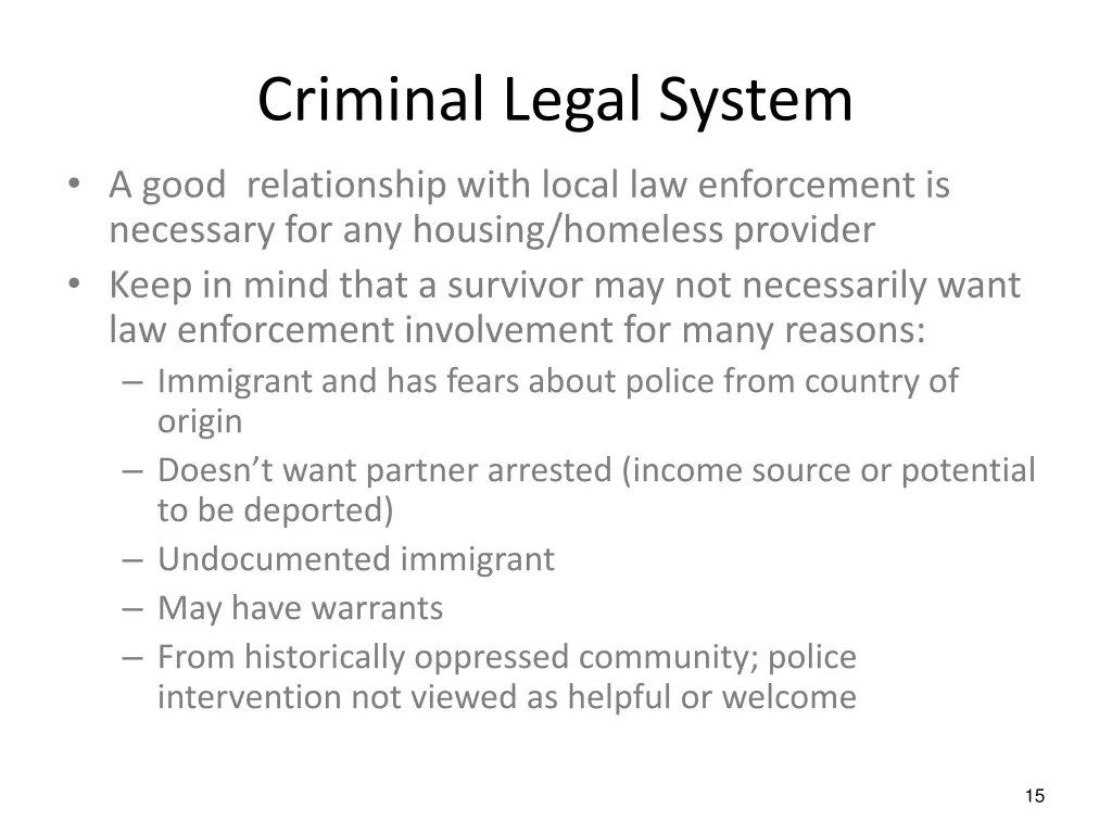 criminal legal system