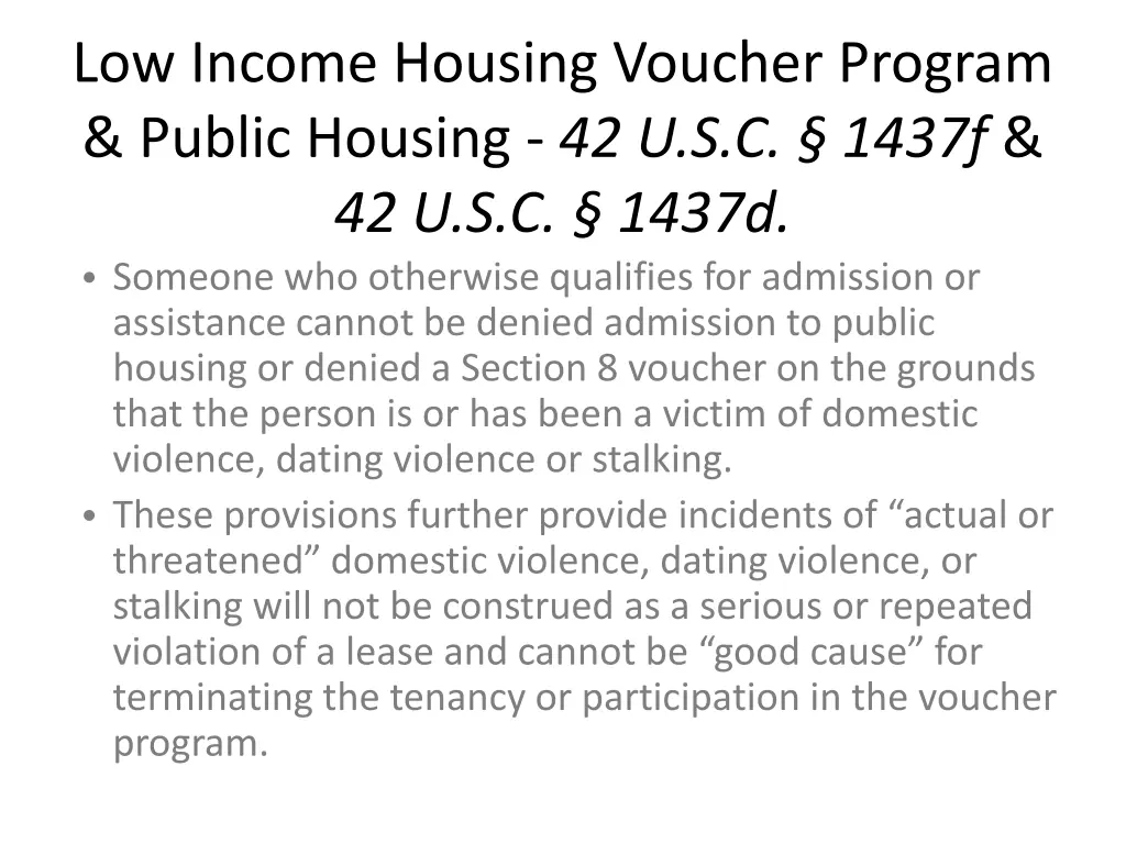 low income housing voucher program public housing