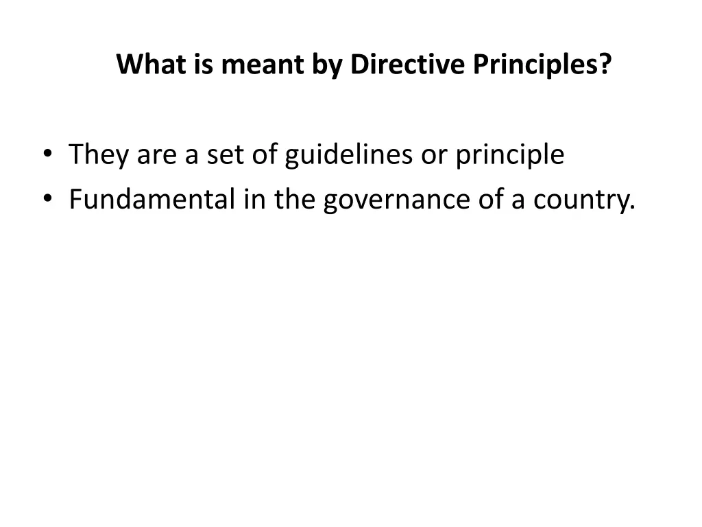 what is meant by directive principles