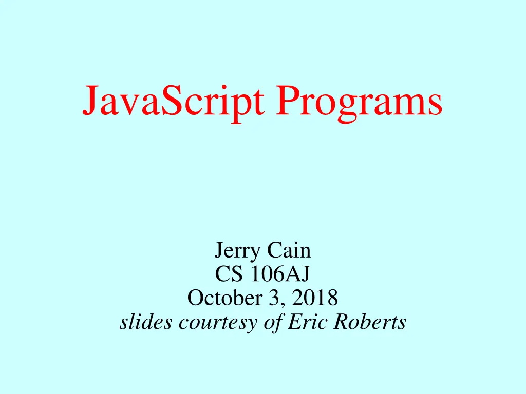 javascript programs