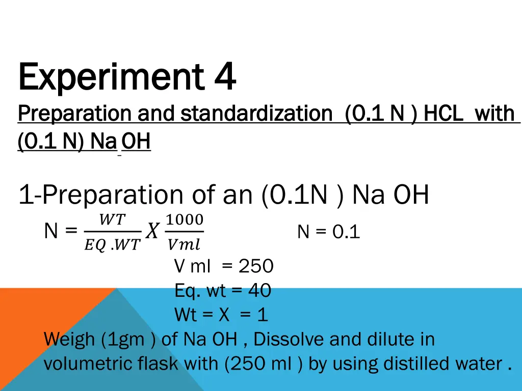 experiment experiment 4 4 preparation