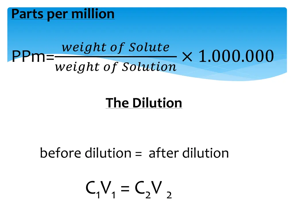 parts per million