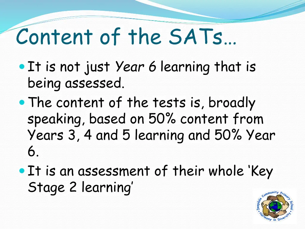 content of the sats it is not just year
