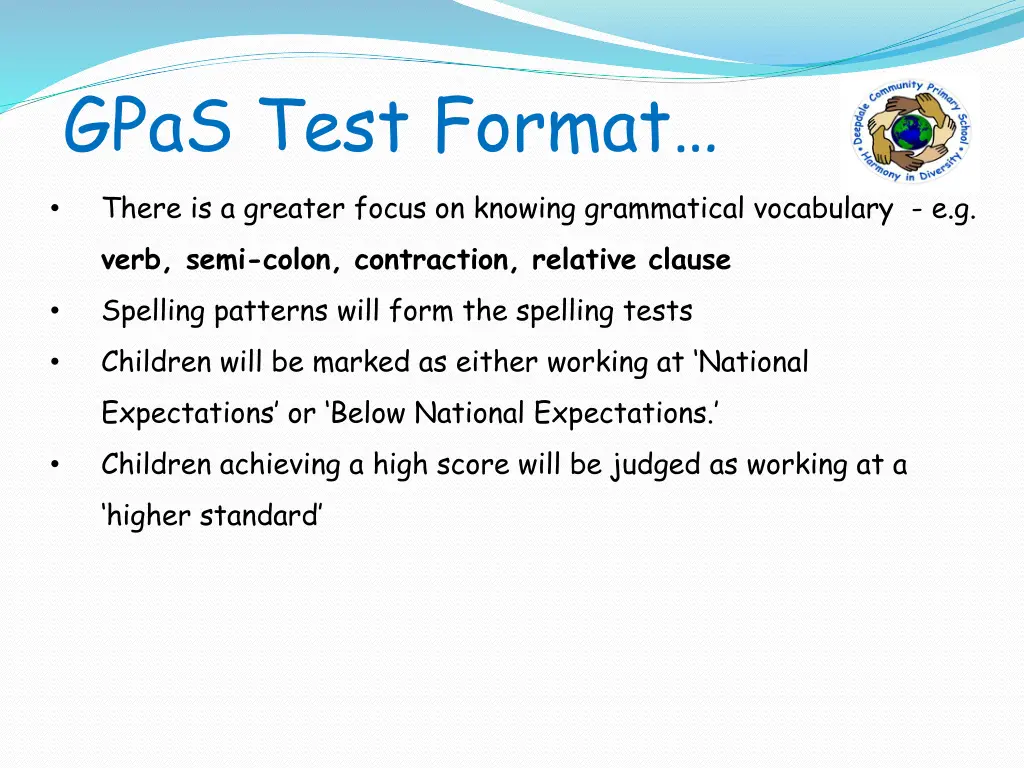 gpas test format