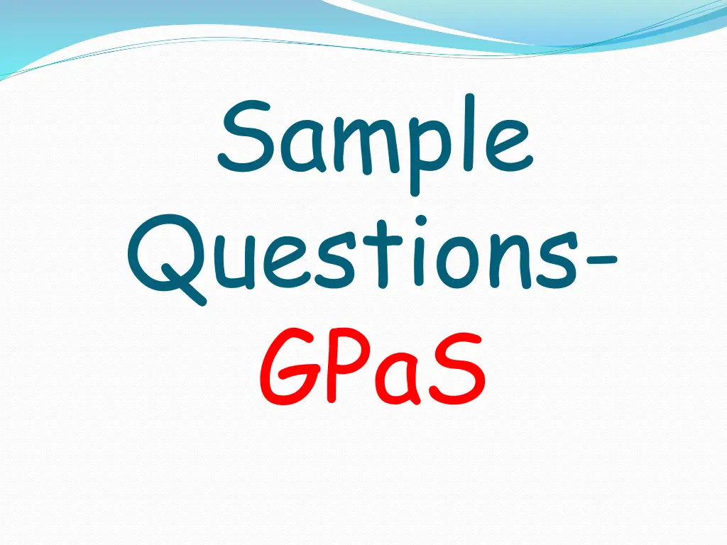 sample questions gpas
