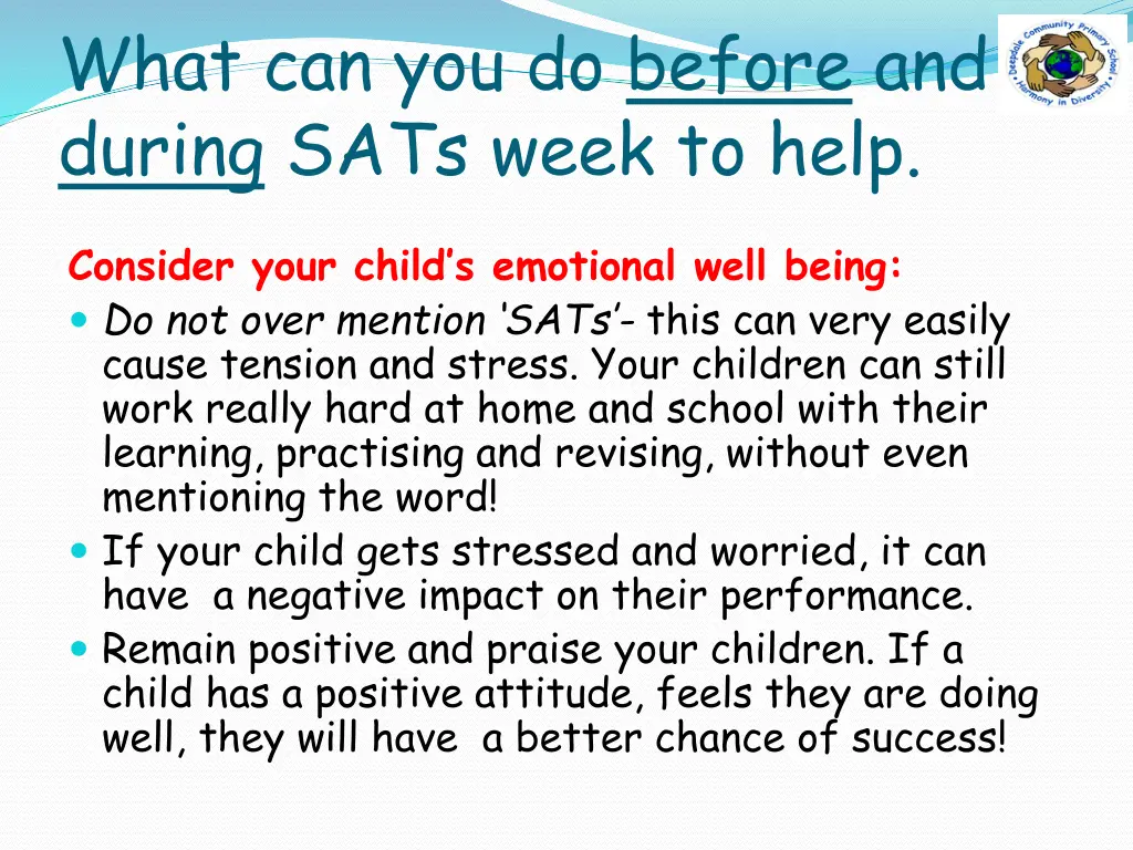 what can you do before and during sats week