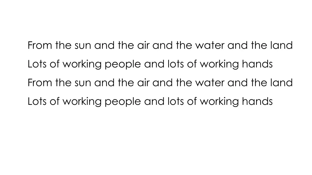from the sun and the air and the water 1