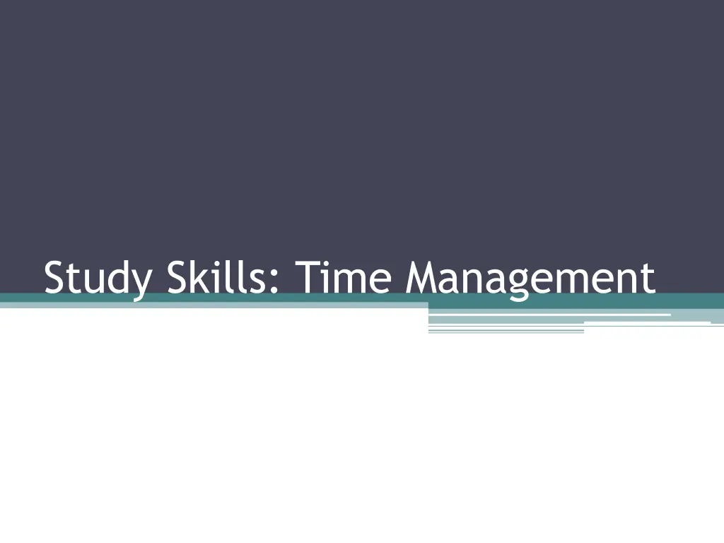 study skills time management