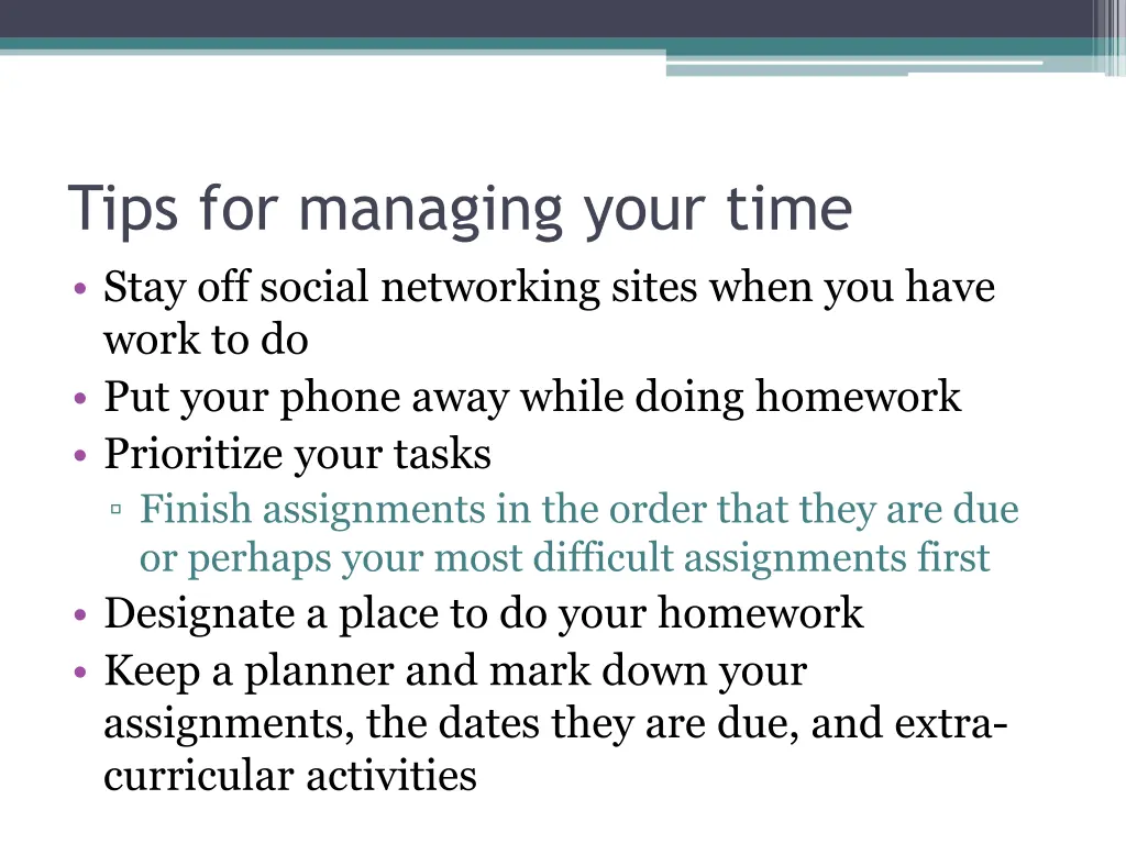 tips for managing your time stay off social