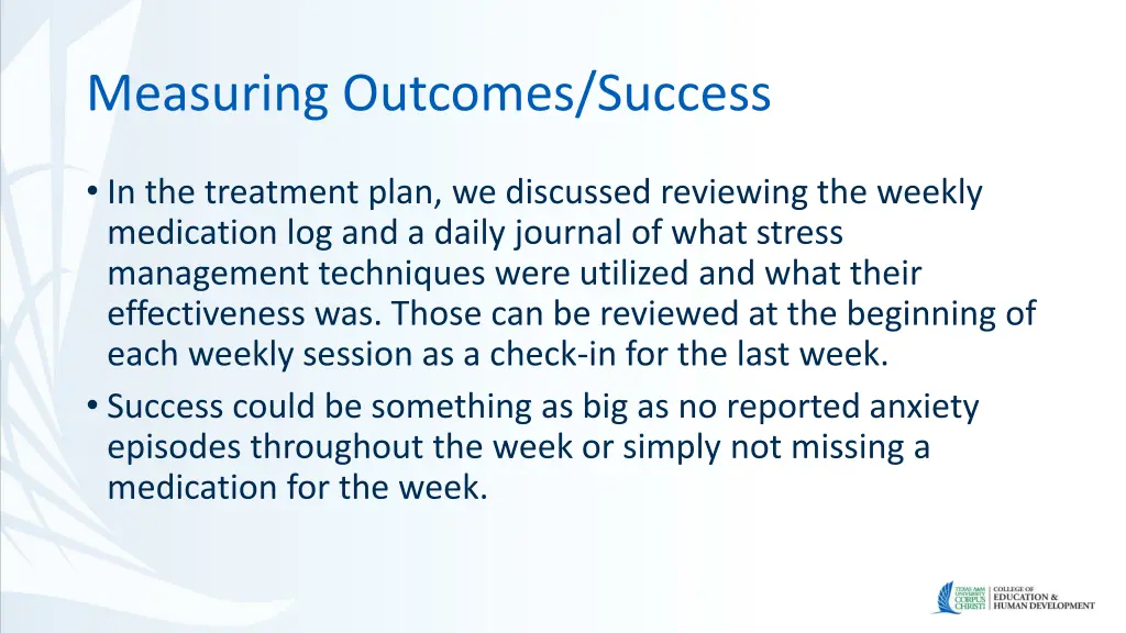 measuring outcomes success