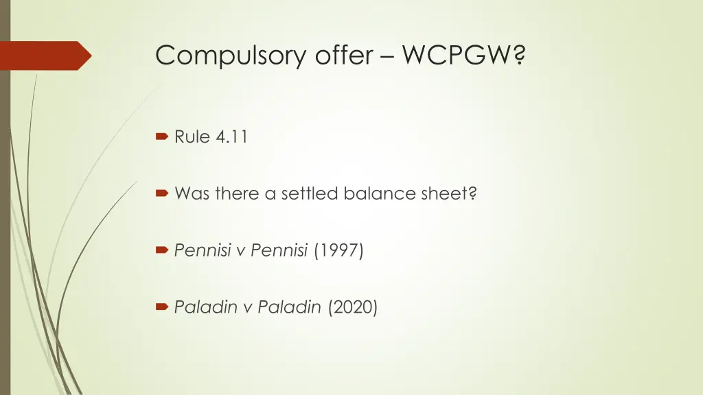 compulsory offer wcpgw