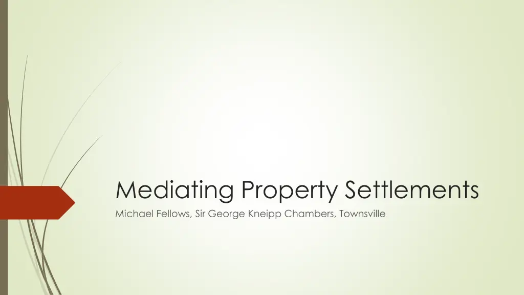 mediating property settlements michael fellows