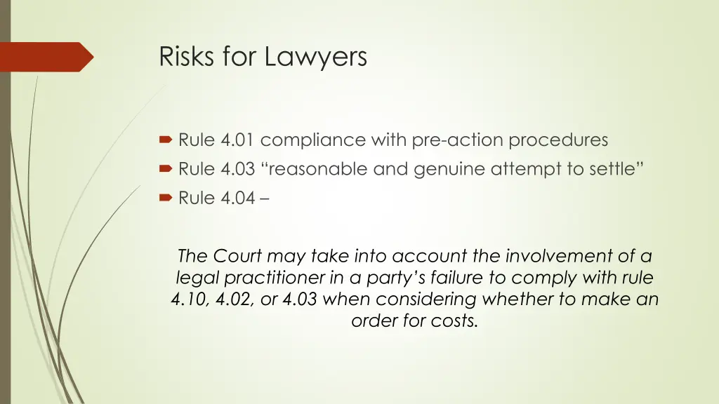 risks for lawyers
