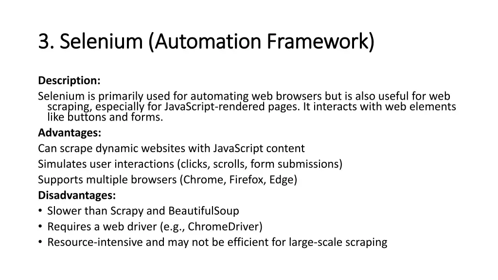 3 selenium automation framework 3 selenium