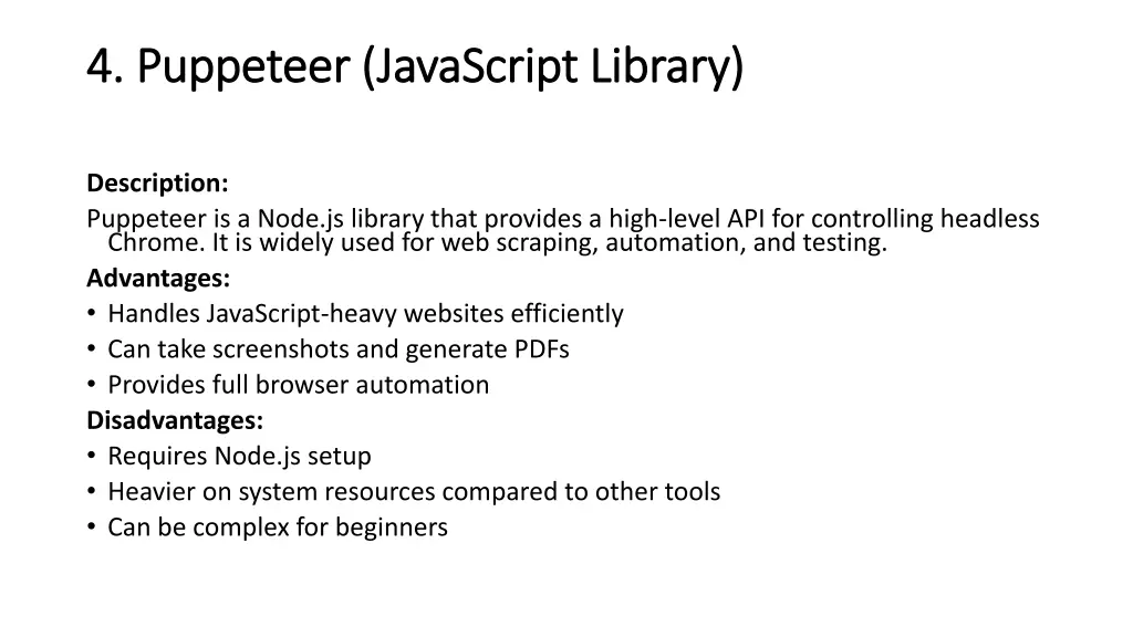 4 puppeteer javascript library 4 puppeteer