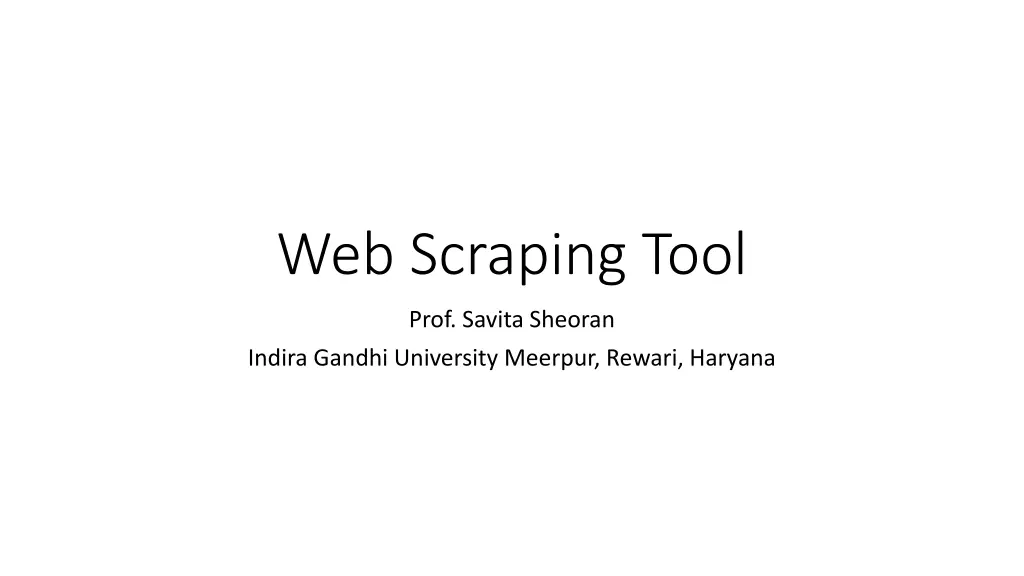 web scraping tool