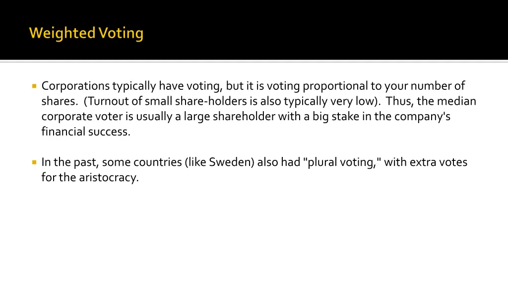 corporations typically have voting