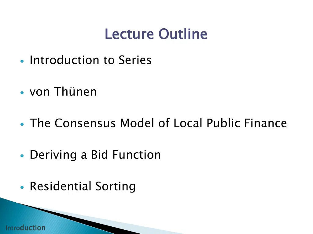 lecture outline