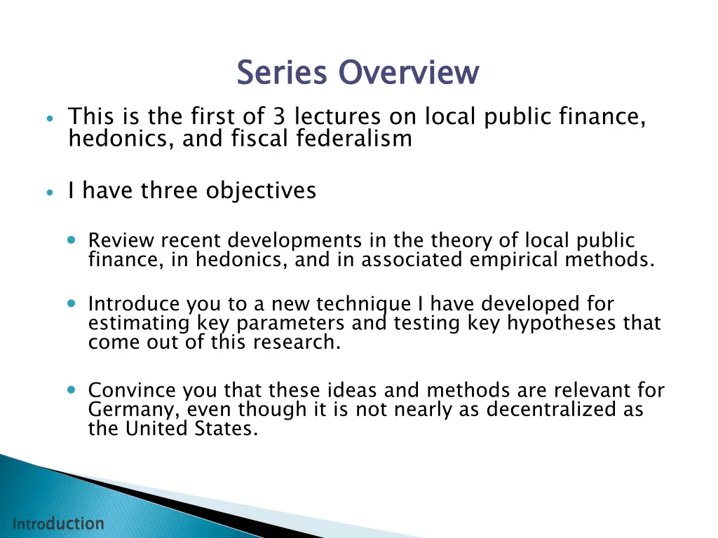 series overview