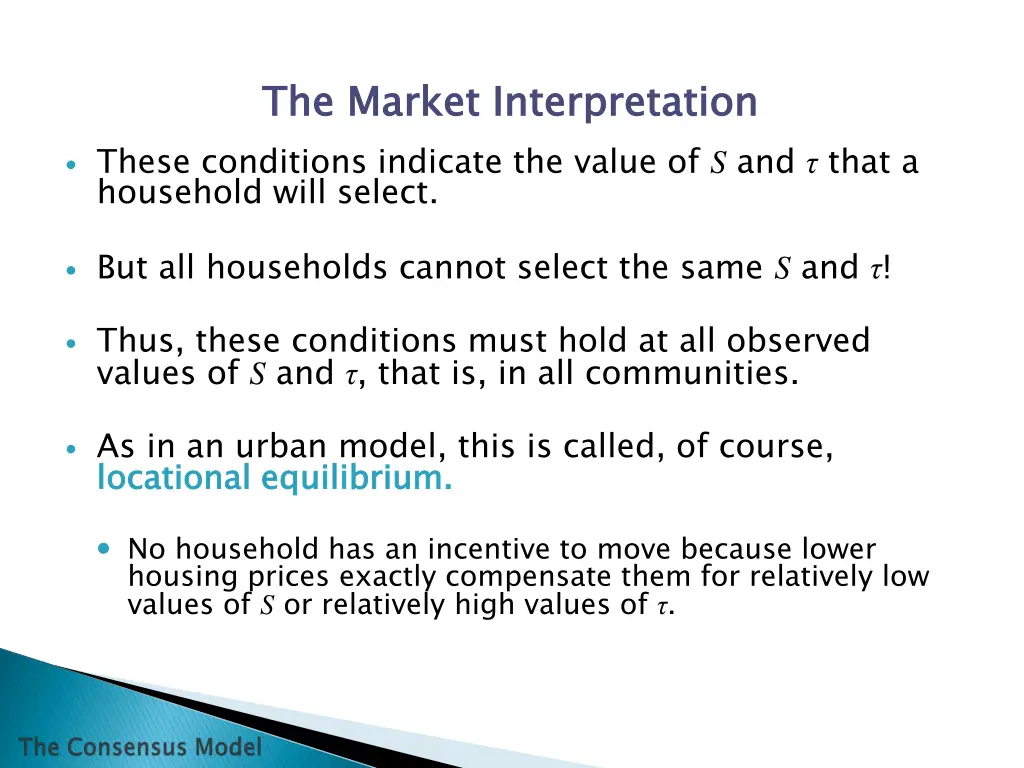 the market interpretation these conditions