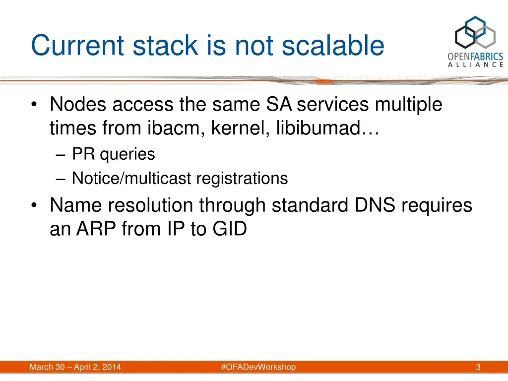 current stack is not scalable