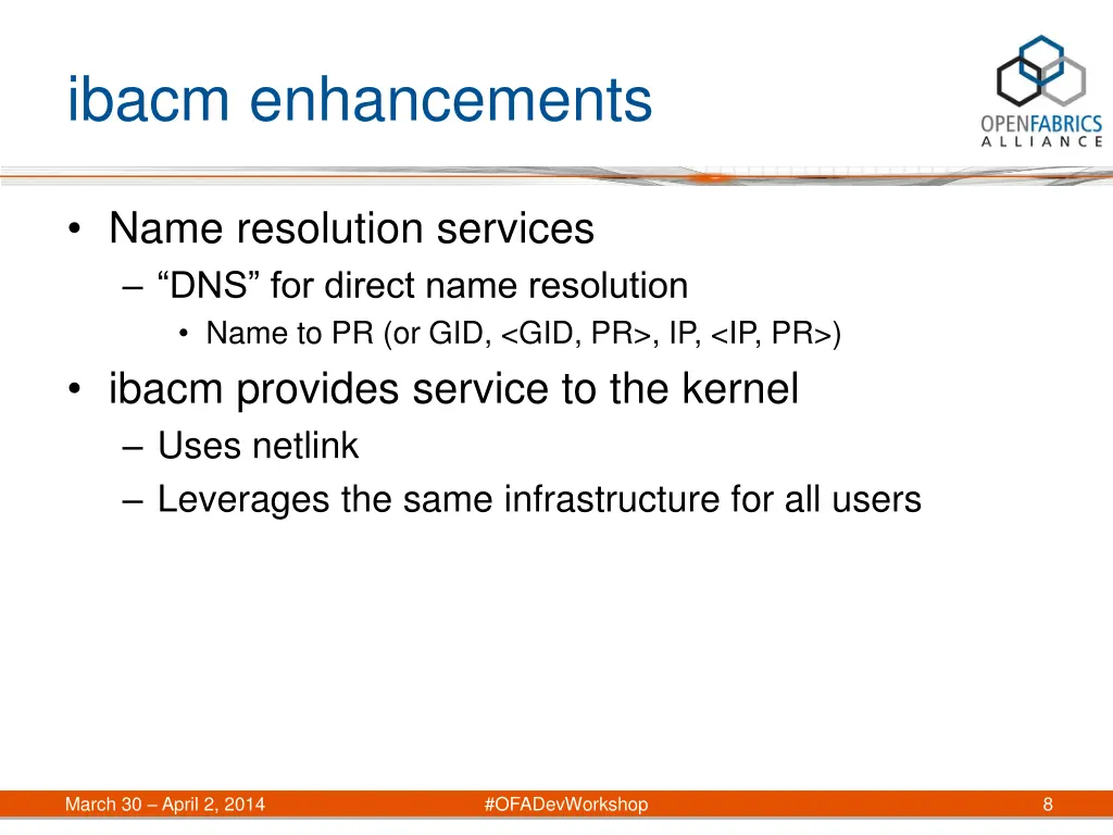 ibacm enhancements 1