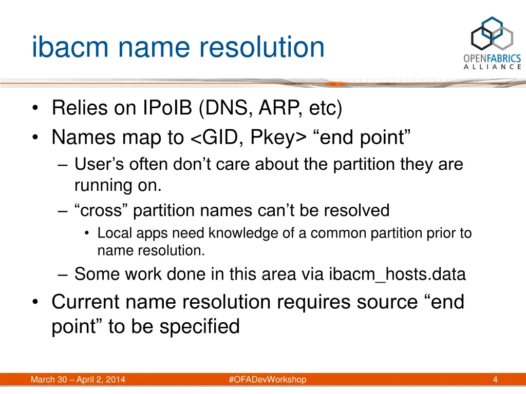 ibacm name resolution