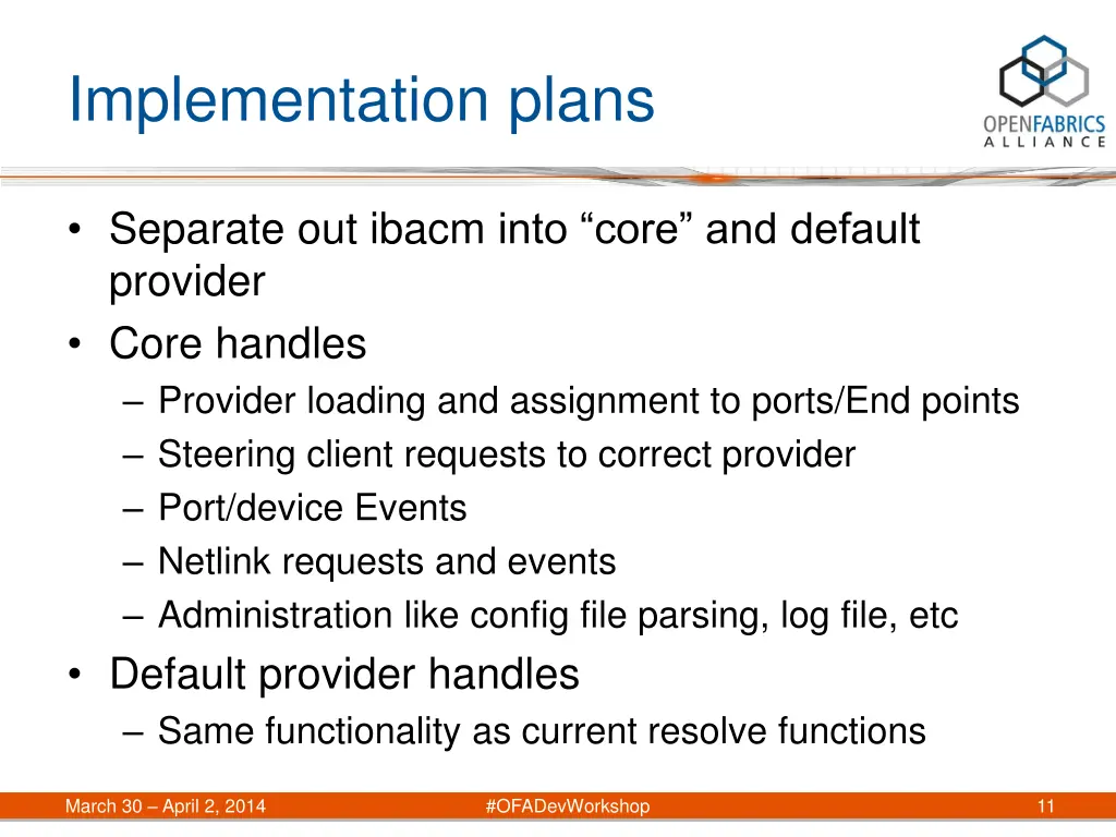 implementation plans