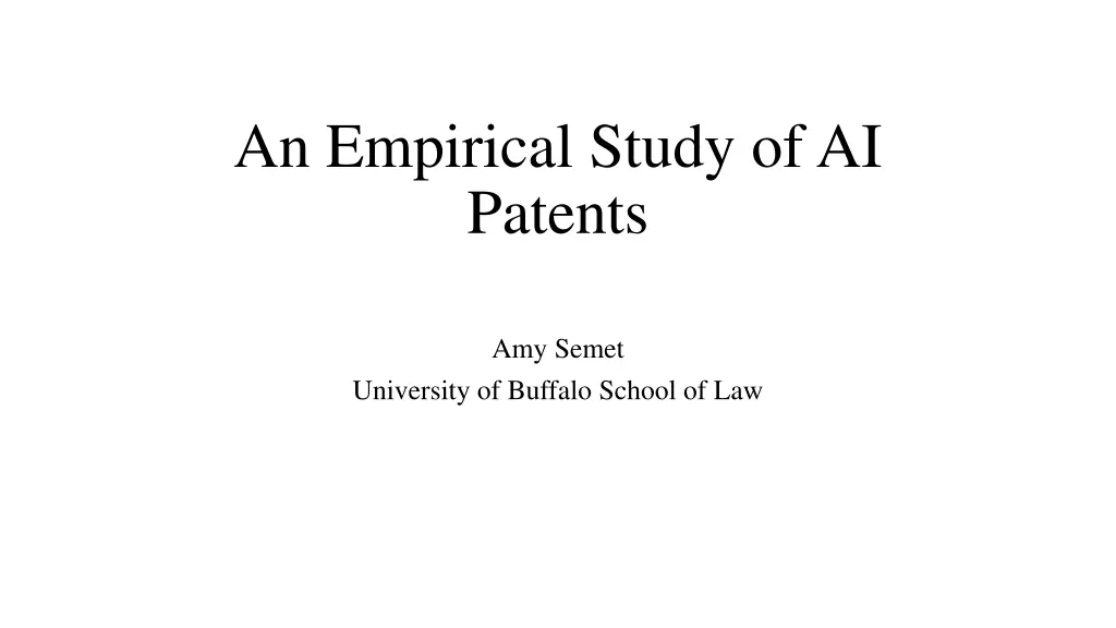 an empirical study of ai patents